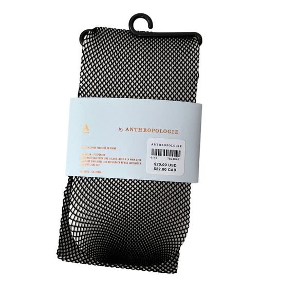Anthropologie Black Fishnet Tights NWT L - Picture 3 of 3